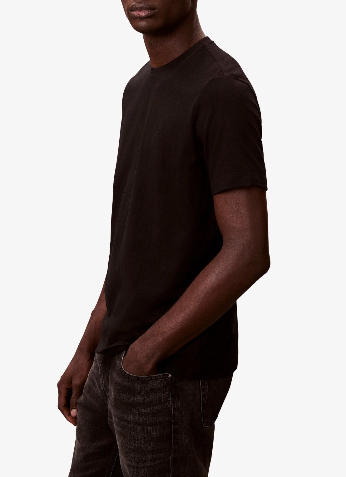 Calvin Klein T-shirt met logoborduring - detail 6 zwart