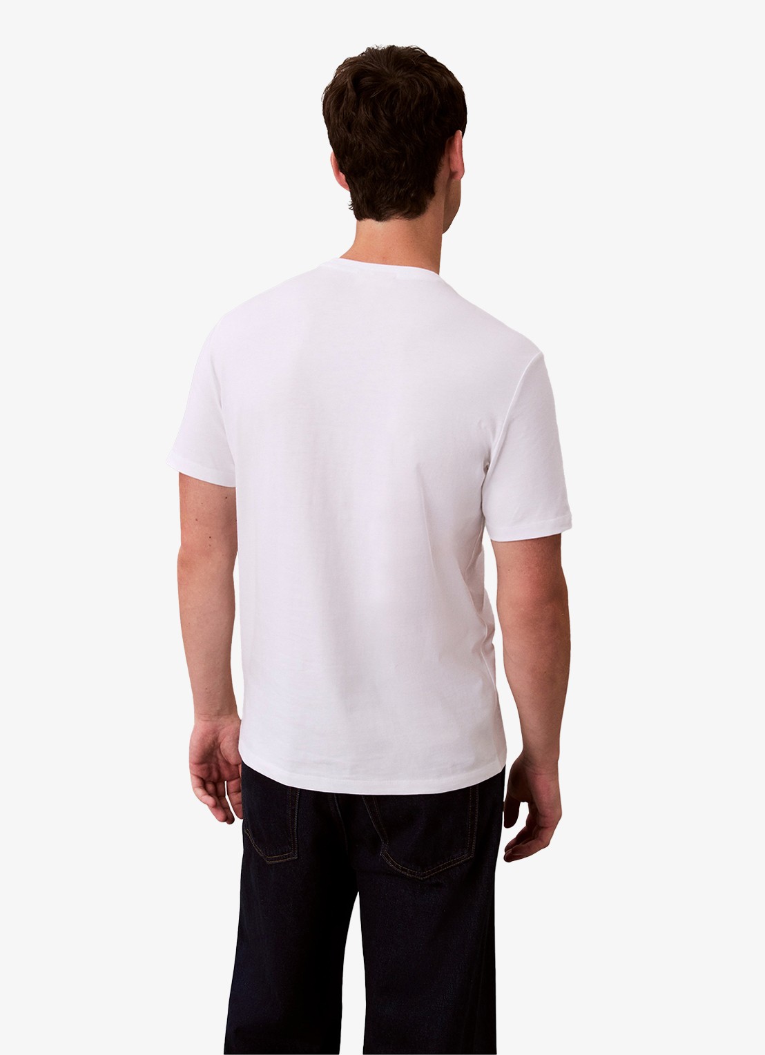 Calvin Klein T-shirt met logoborduring - achterkant 6 wit
