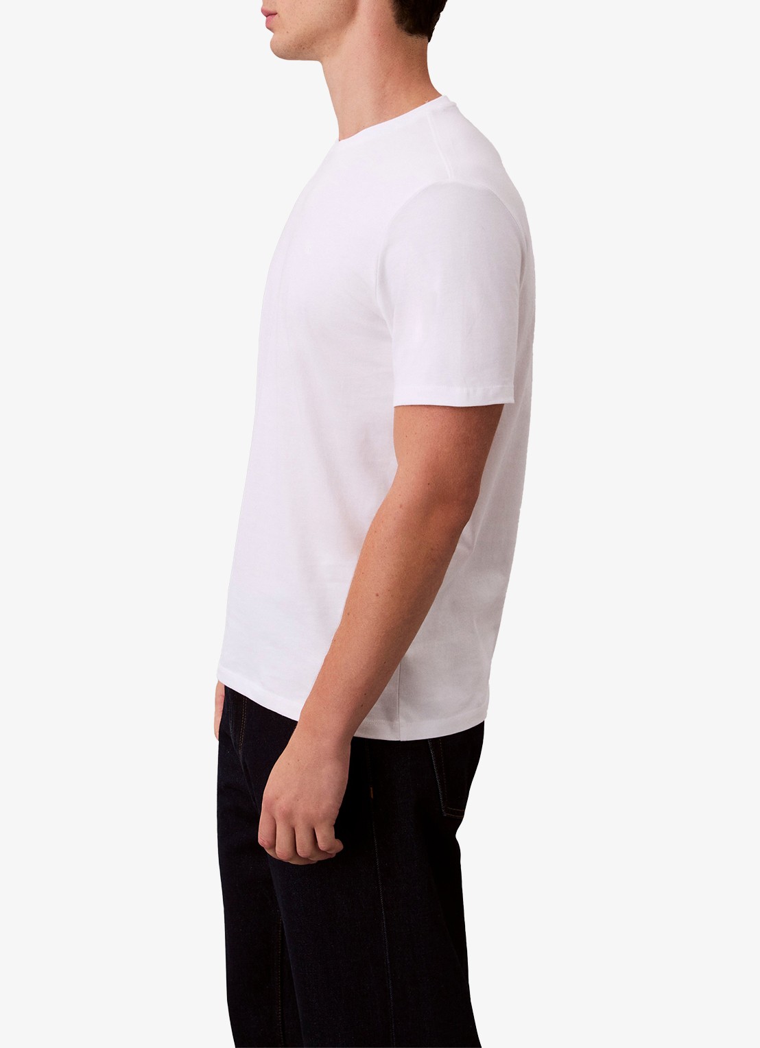 Calvin Klein T-shirt met logoborduring - detail 5 wit