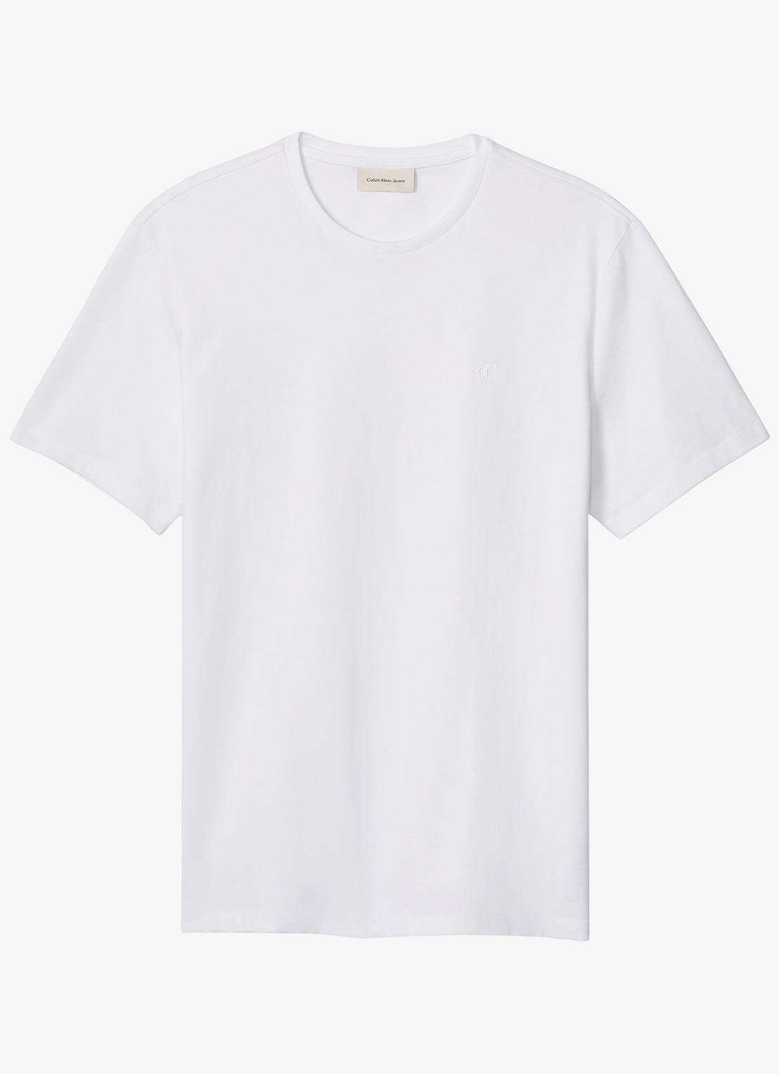 Calvin Klein T-shirt met logoborduring - voorkant wit