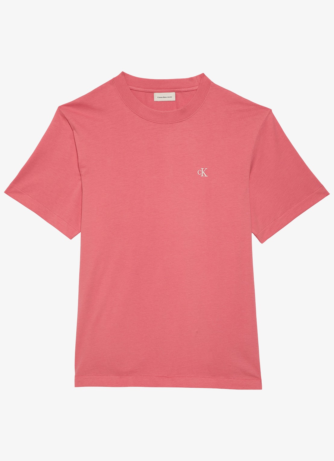 Calvin Klein T-shirt met logoborduring - voorkant brilliant pink-tjg / roze