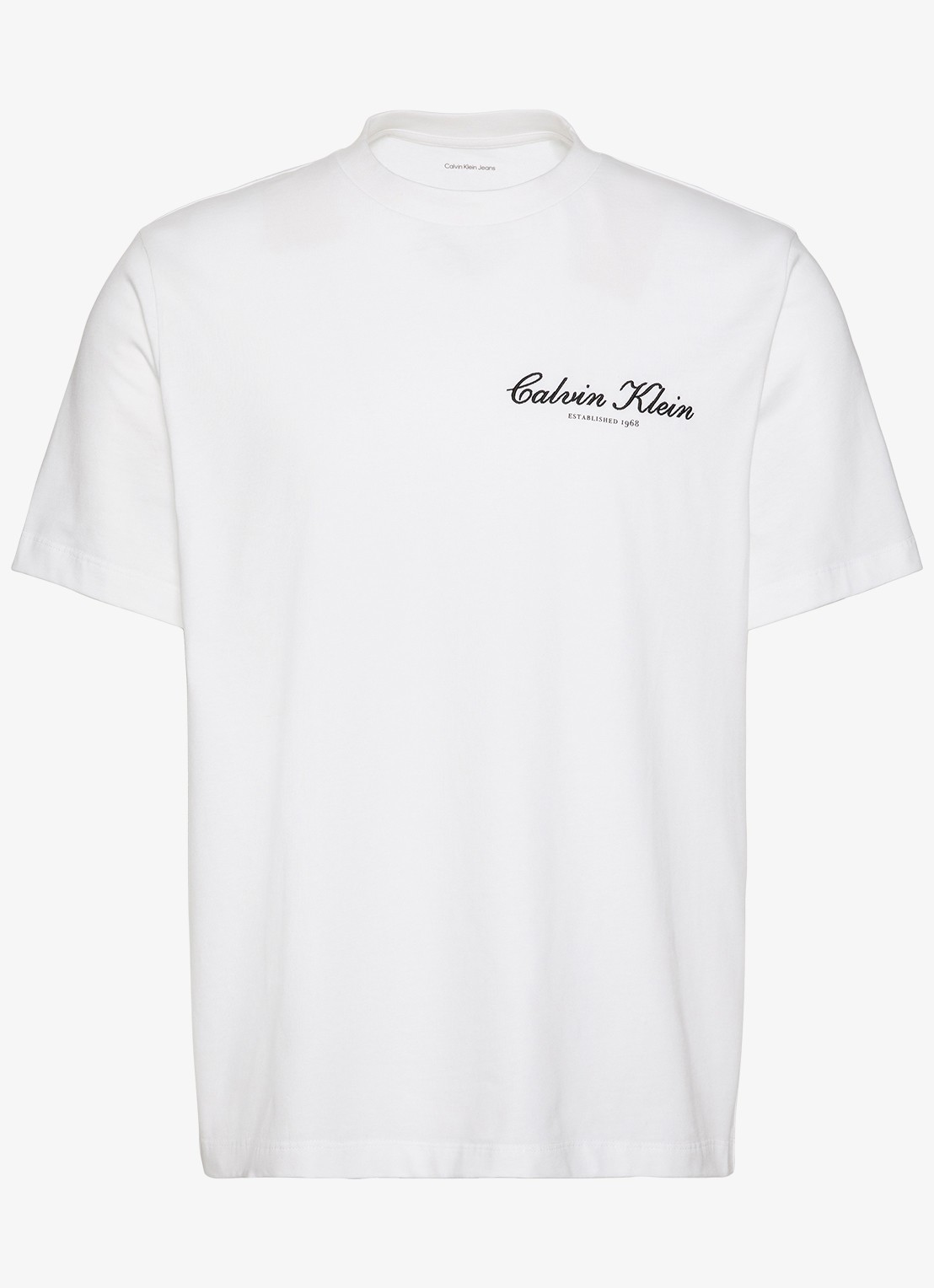 Calvin Klein T-shirt met logoborduring - voorkant wit