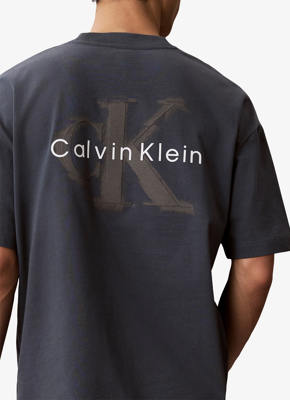 Calvin Klein T-shirt met logoborduring - detail 5 dark slate-ceg /  groen