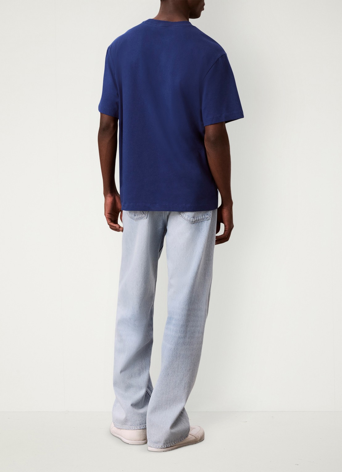Calvin Klein T-shirt met logoborduring - achterkant 3 estate blue-5ma / blauw