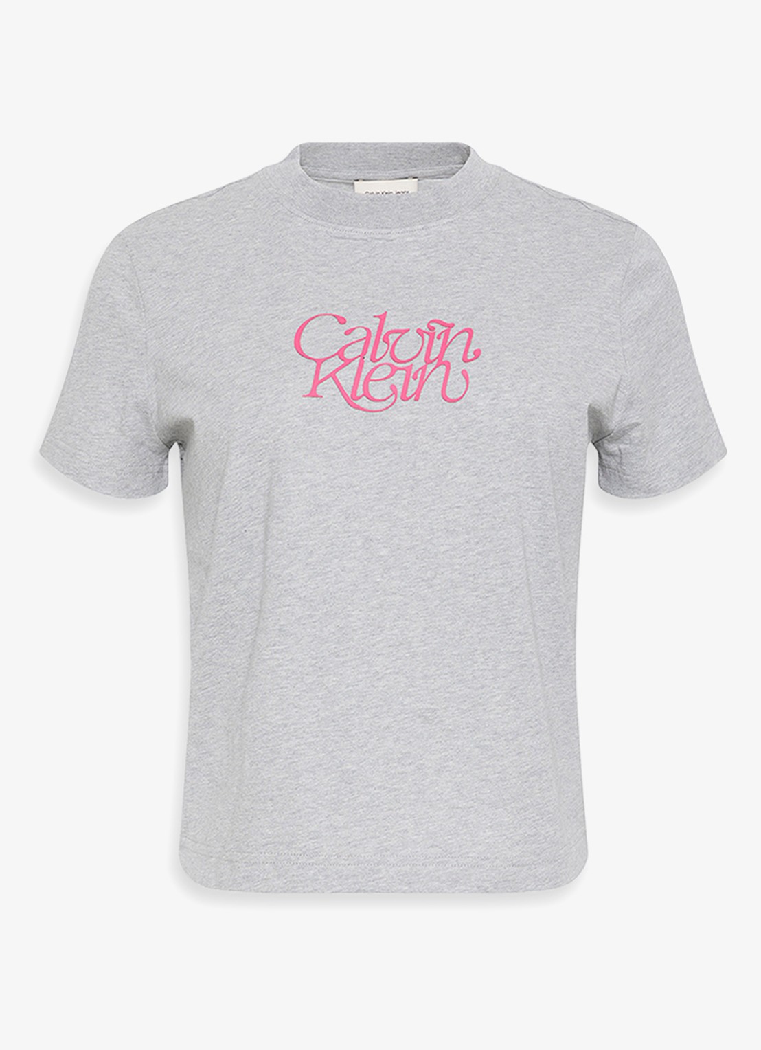 Calvin Klein T-shirt met logoprint - voorkant 4 grijs