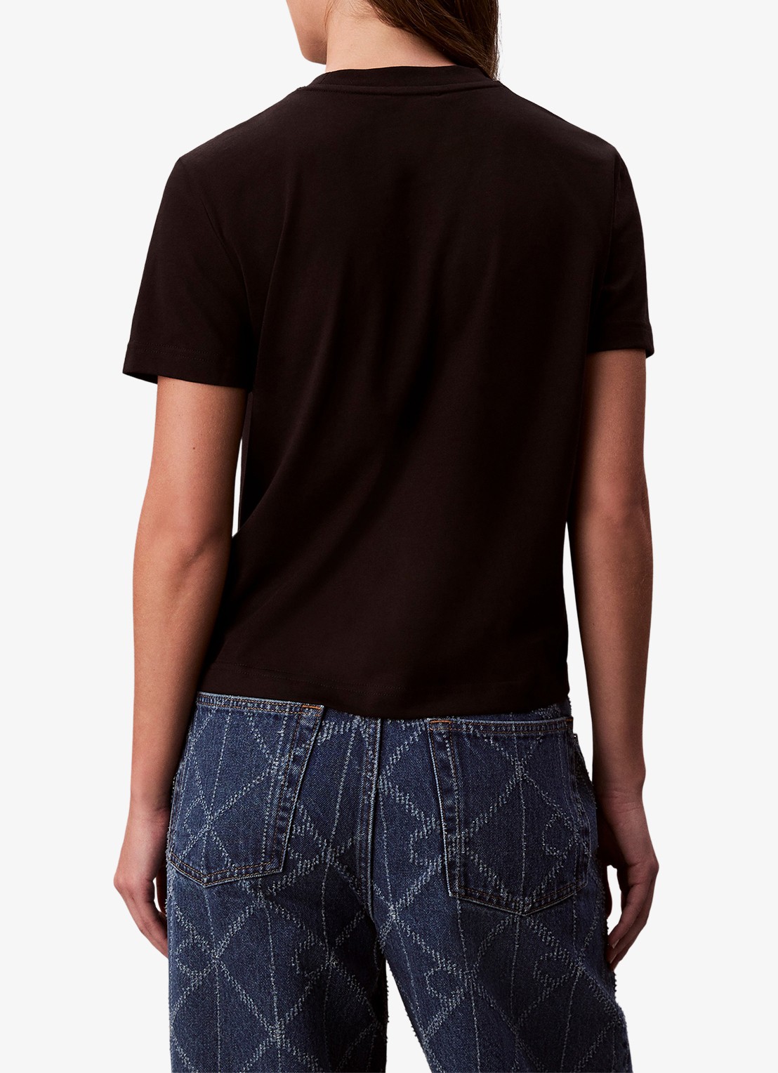 Calvin Klein T-shirt met logoprint - achterkant zwart