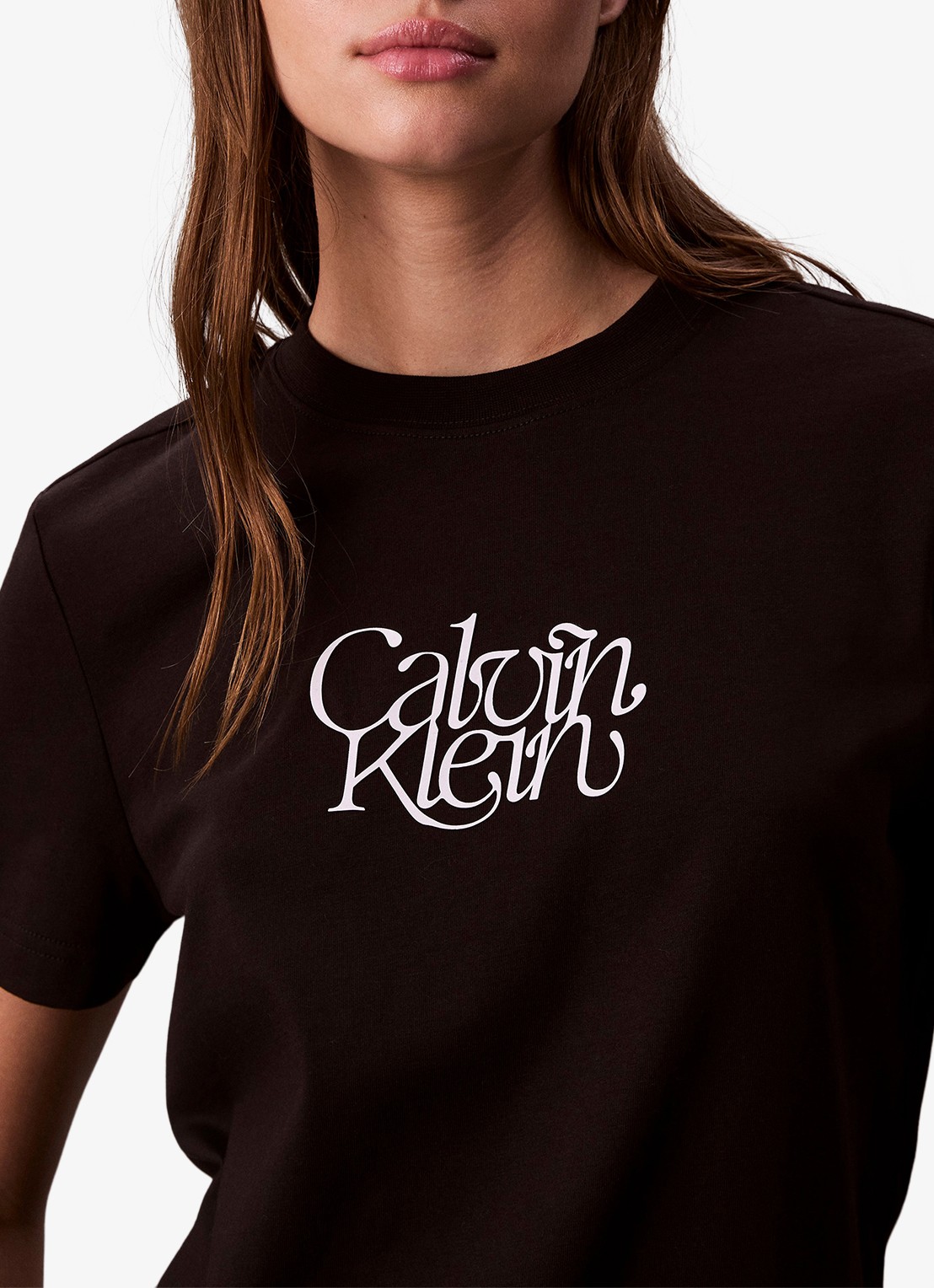 Calvin Klein T-shirt met logoprint - detail 5 zwart
