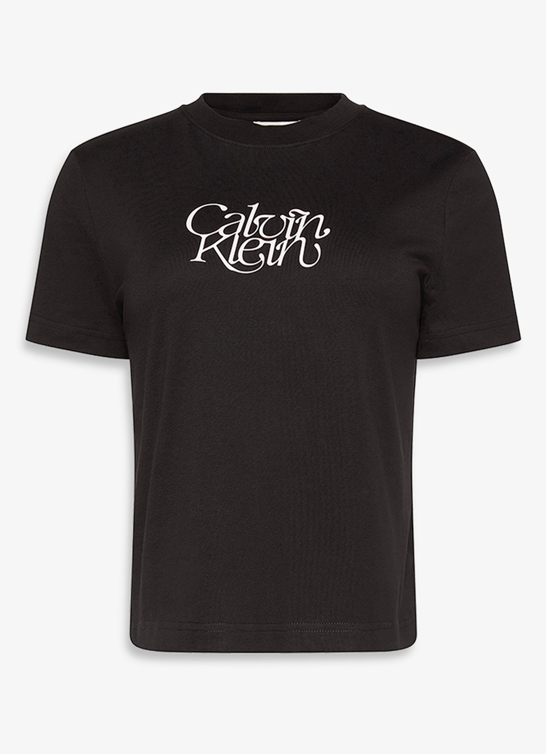 Calvin Klein T-shirt met logoprint - voorkant 2 zwart