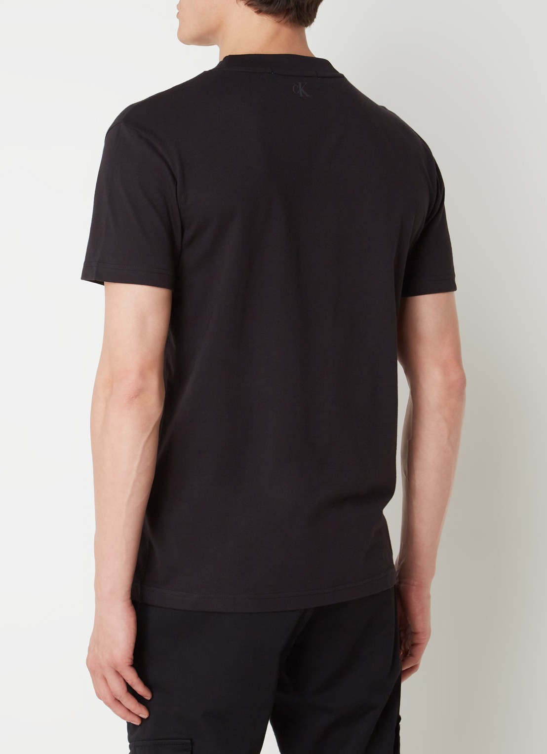 Calvin Klein T-shirt met logoprint - achterkant 2 zwart