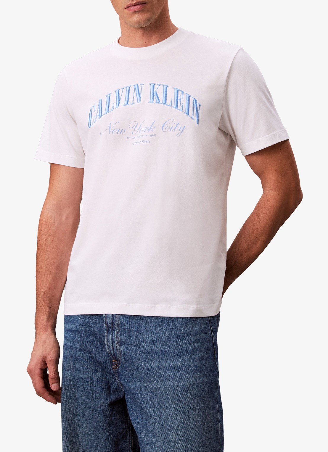 Calvin Klein T-shirt met logoprint - detail 4 bright white-yaf