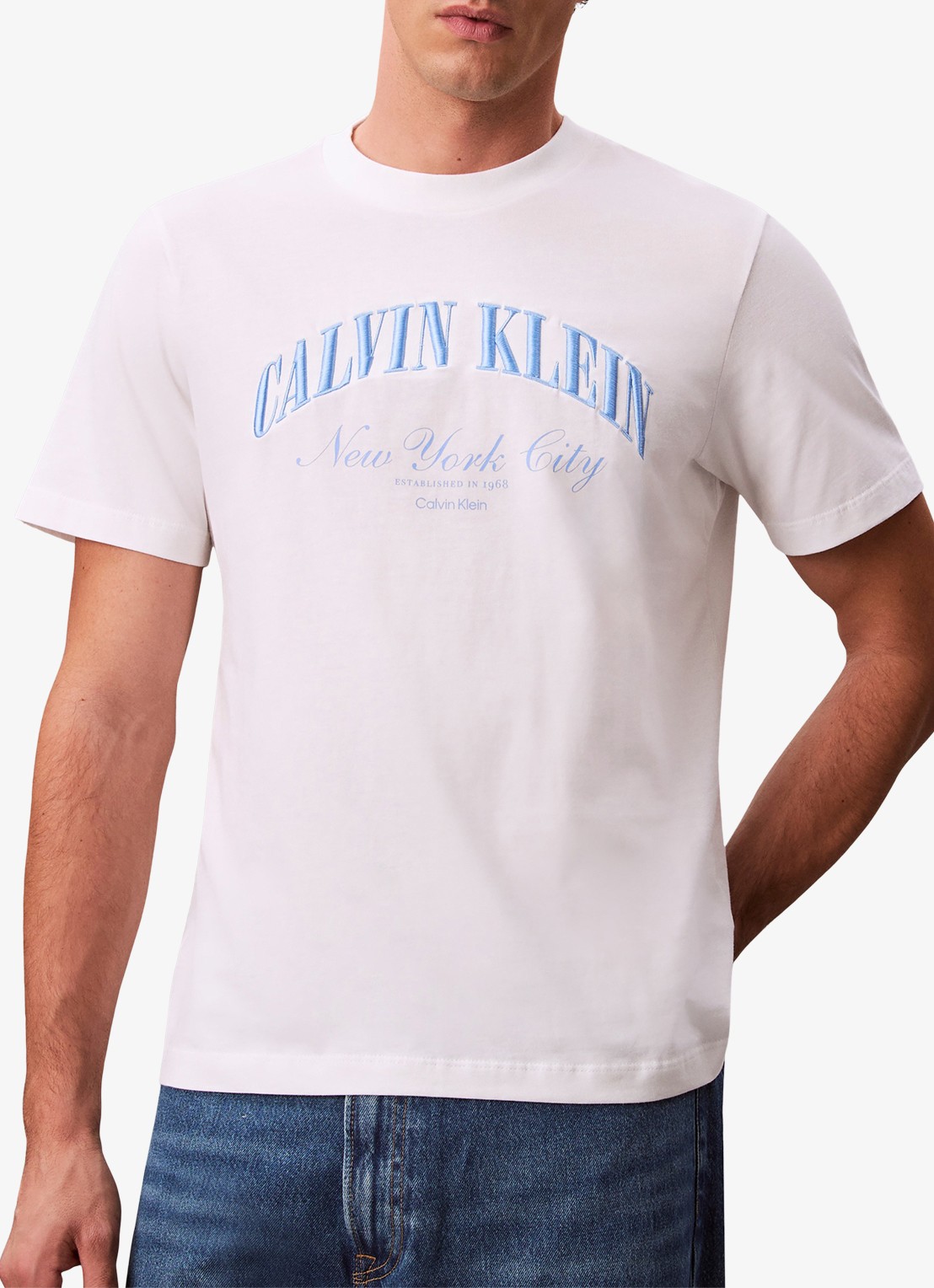 Calvin Klein T-shirt met logoprint - detail 5 bright white-yaf
