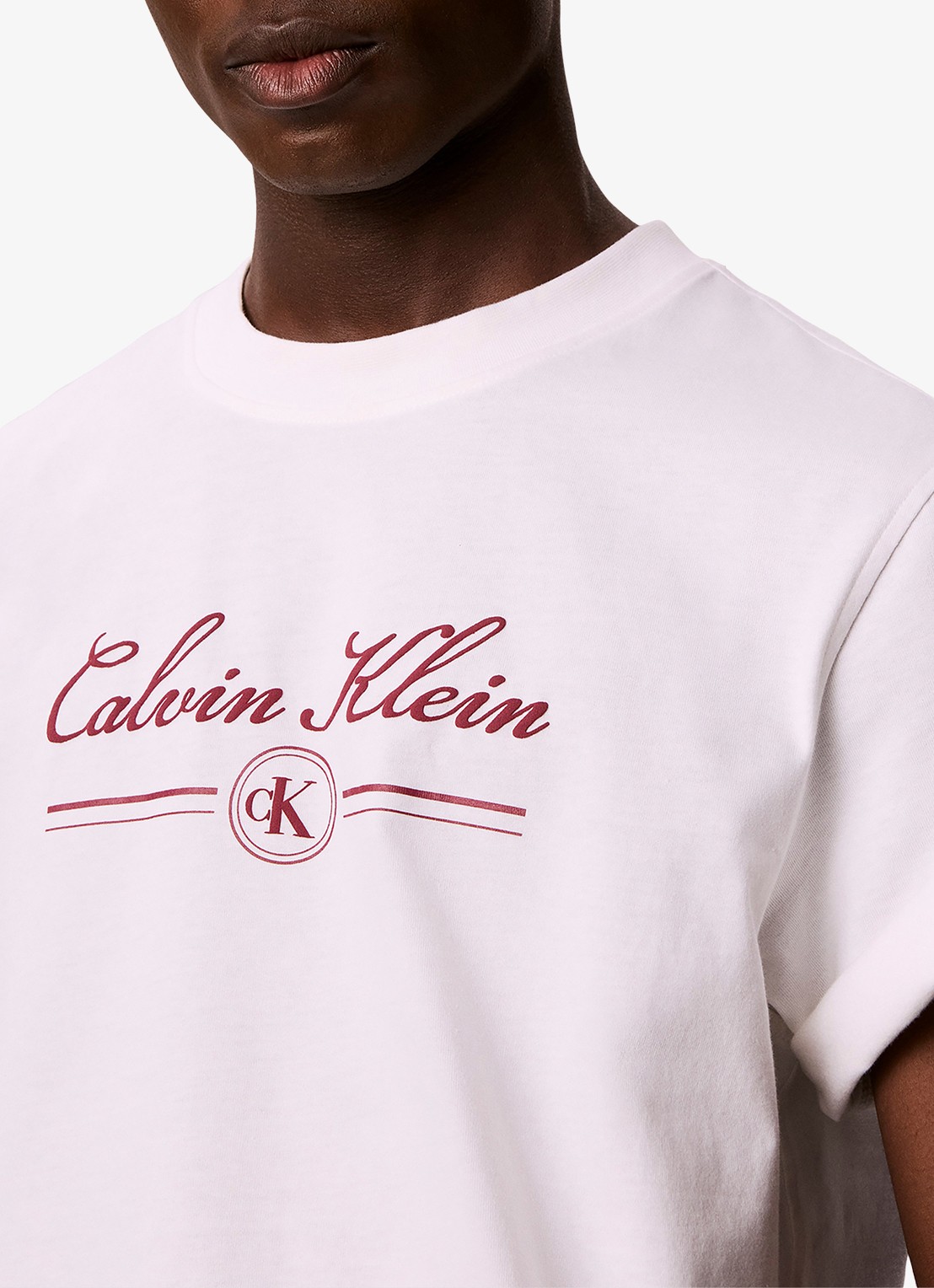 Calvin Klein T-shirt met logoprint - detail 4 bright white-yaf