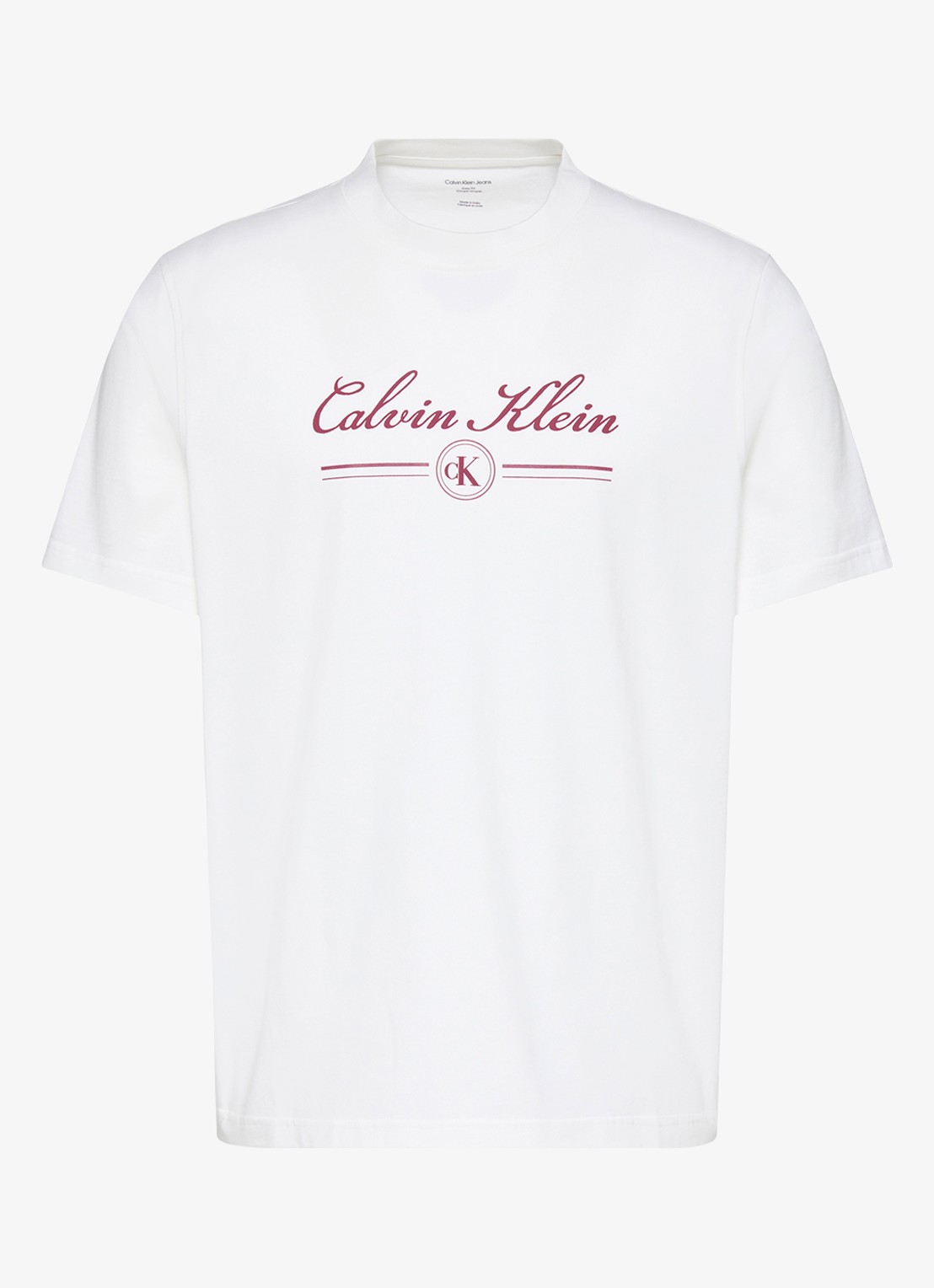 Calvin Klein T-shirt met logoprint - voorkant bright white-yaf