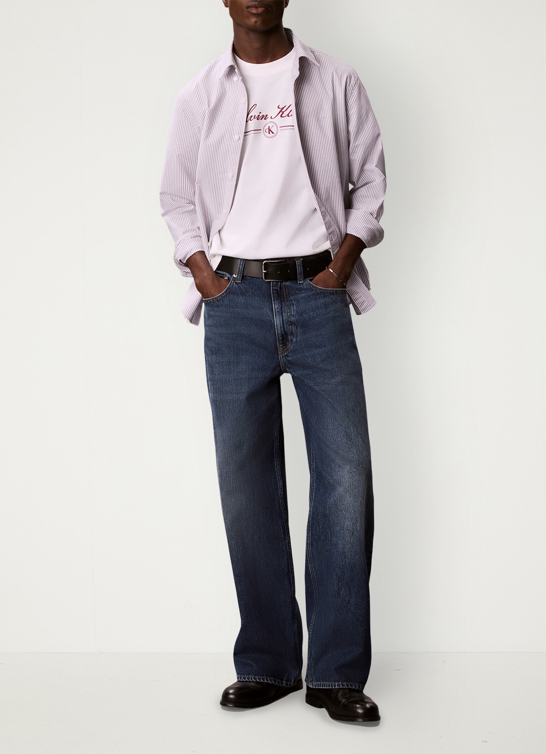 Calvin Klein T-shirt met logoprint - voorkant 2 bright white-yaf