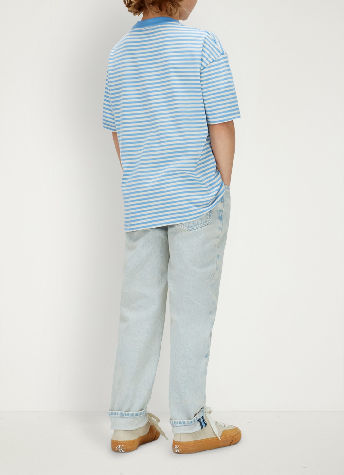 Calvin Klein T-shirt met logoprint - achterkant 3 wit