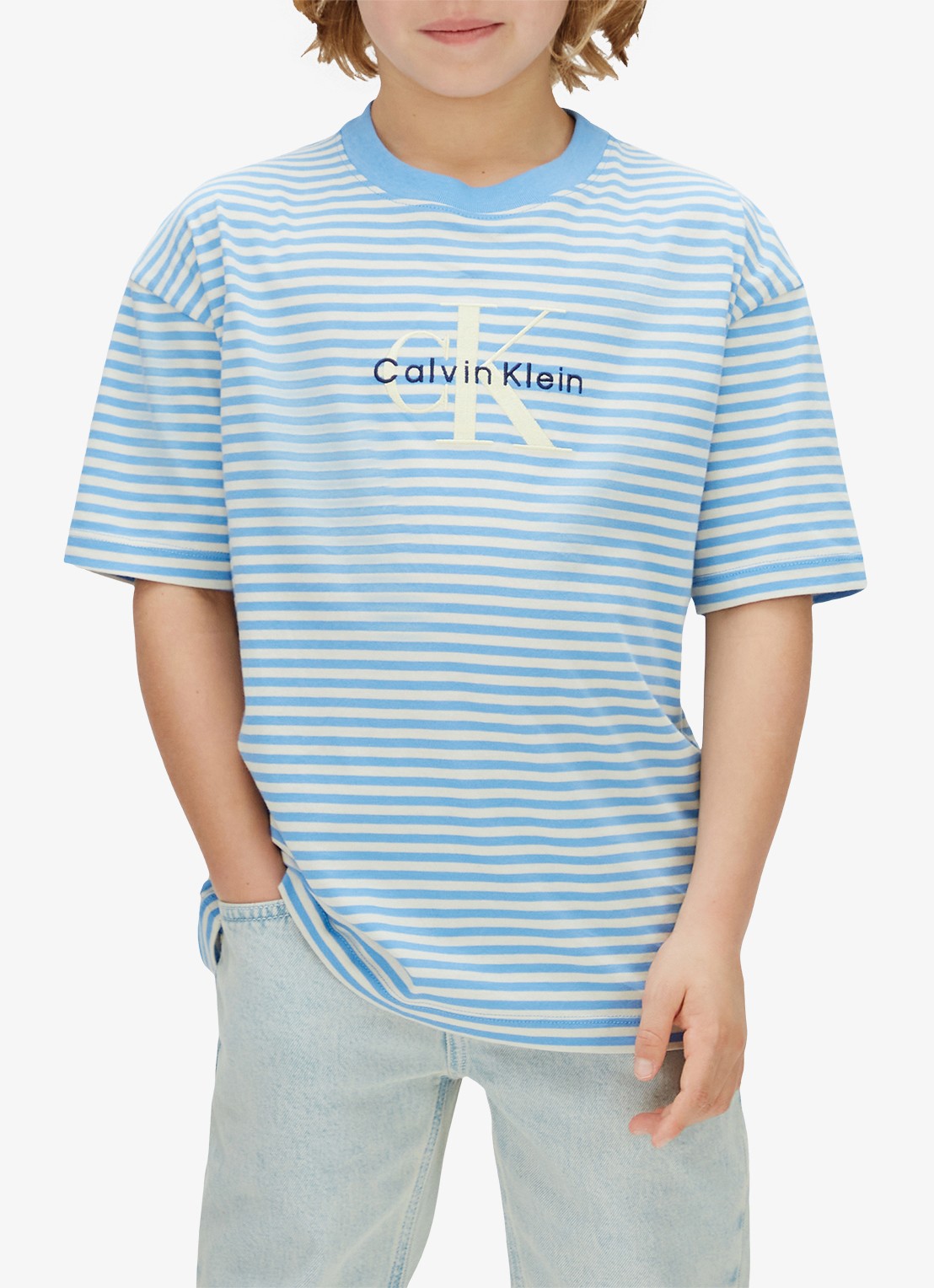 Calvin Klein T-shirt met logoprint - detail wit