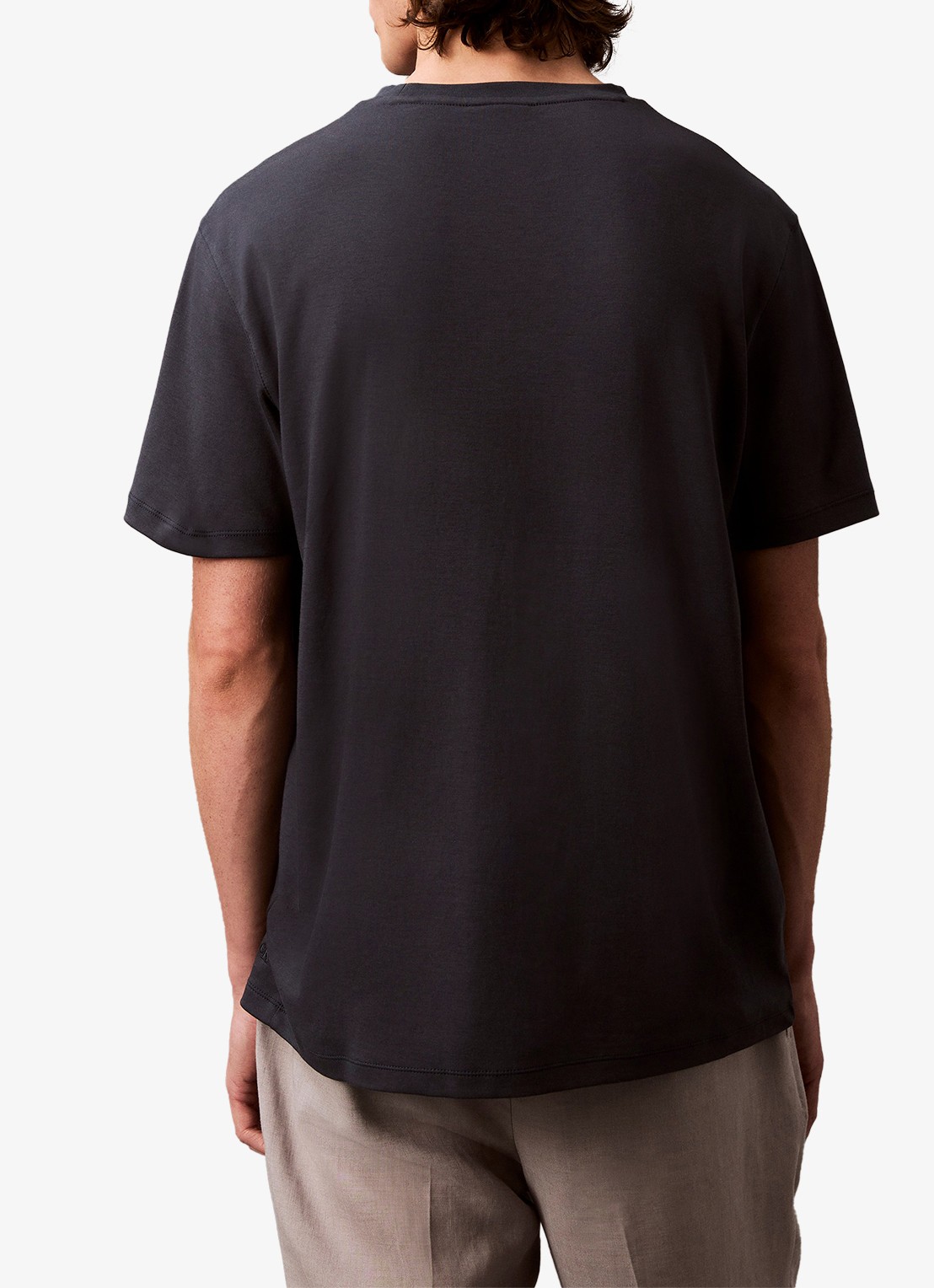 Calvin Klein T-shirt met ronde hals  - achterkant donkerblauw
