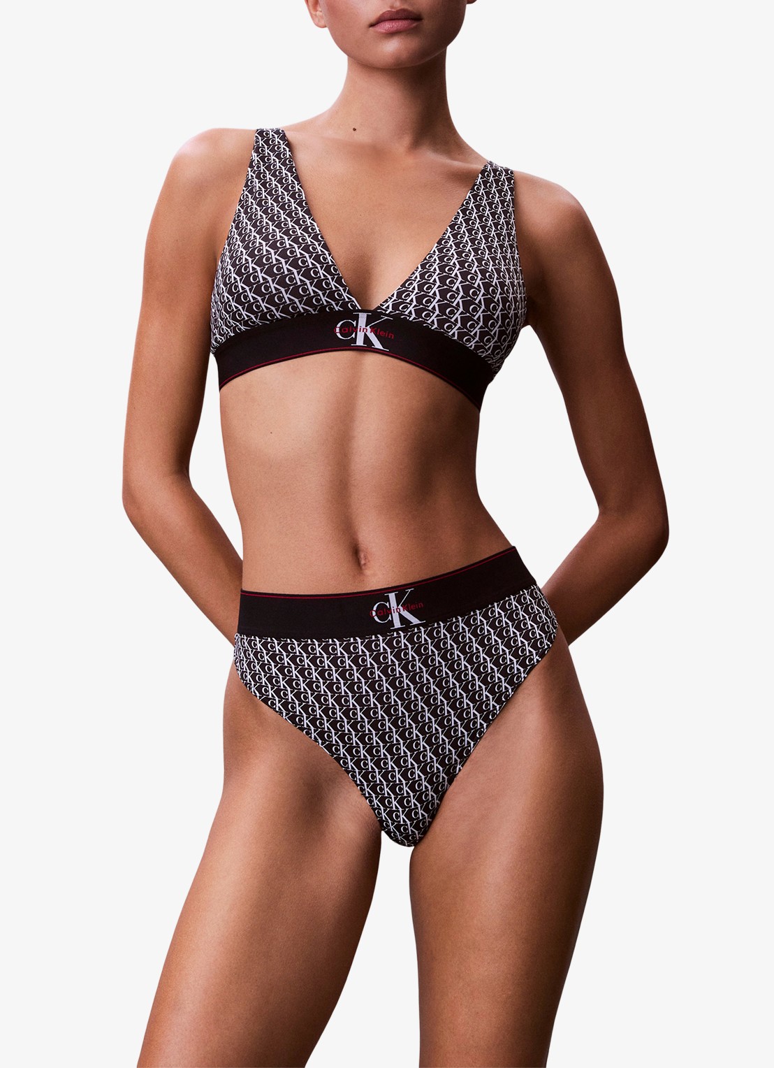 Calvin Klein Tanga met logoband - detail 3 wit
