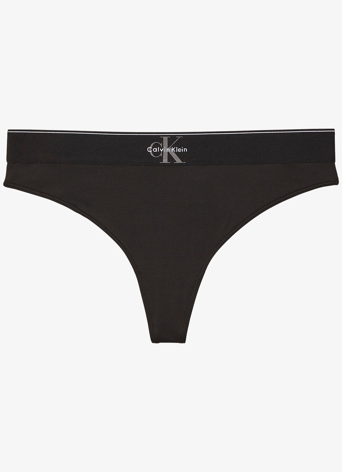 Calvin Klein Tanga met logoband - voorkant 5 zwart