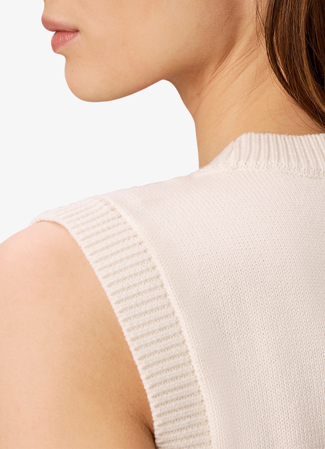 Calvin Klein Tanktop met ingebreid logo - detail 5 creme