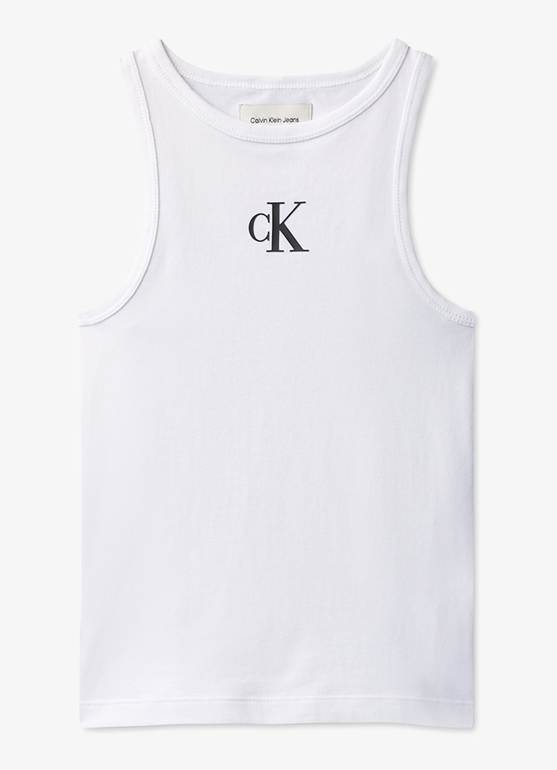 Calvin Klein Tanktop met logo - voorkant wit