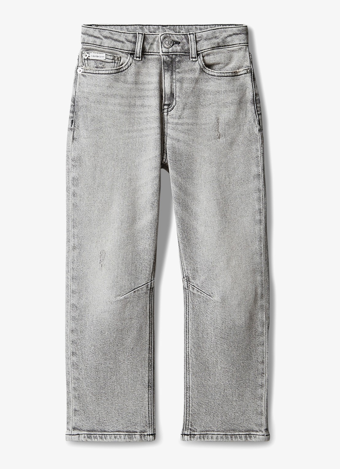 Calvin Klein Tapered fit jeans met donkere wassing - voorkant 3 middengrijs