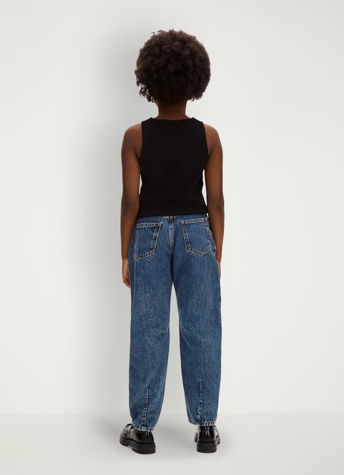 Calvin Klein Tapered fit jeans met donkere wassing - achterkant 4 beckford wash-1bj /  blauw