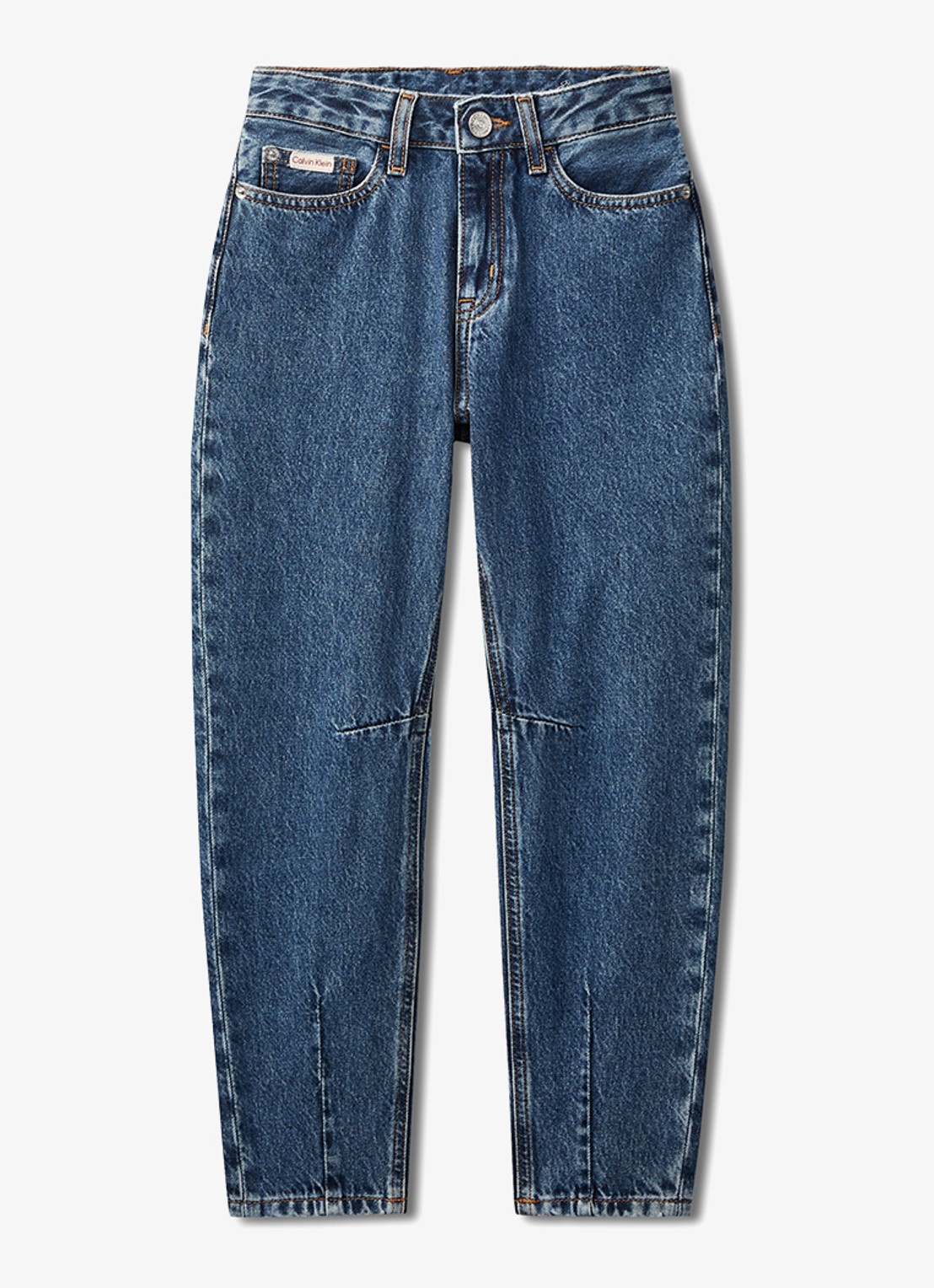 Calvin Klein Tapered fit jeans met donkere wassing - voorkant 2 beckford wash-1bj /  blauw