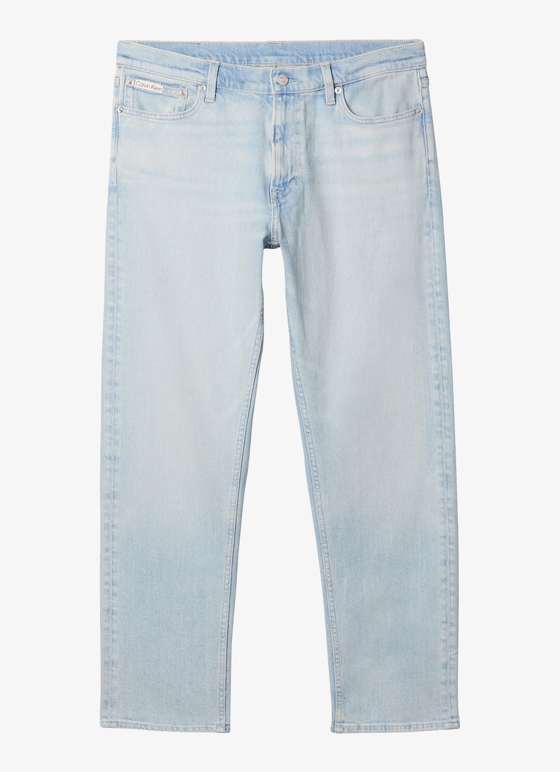 Calvin Klein Tapered fit Jeans met steekzakken - voorkant 4 vintage whisper-za5 /  lichtblauw