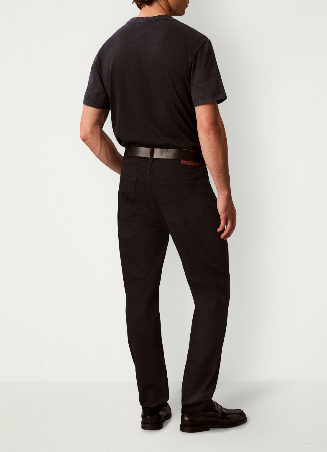Calvin Klein Tapered fit jeans met steekzakken - achterkant 5 zwart