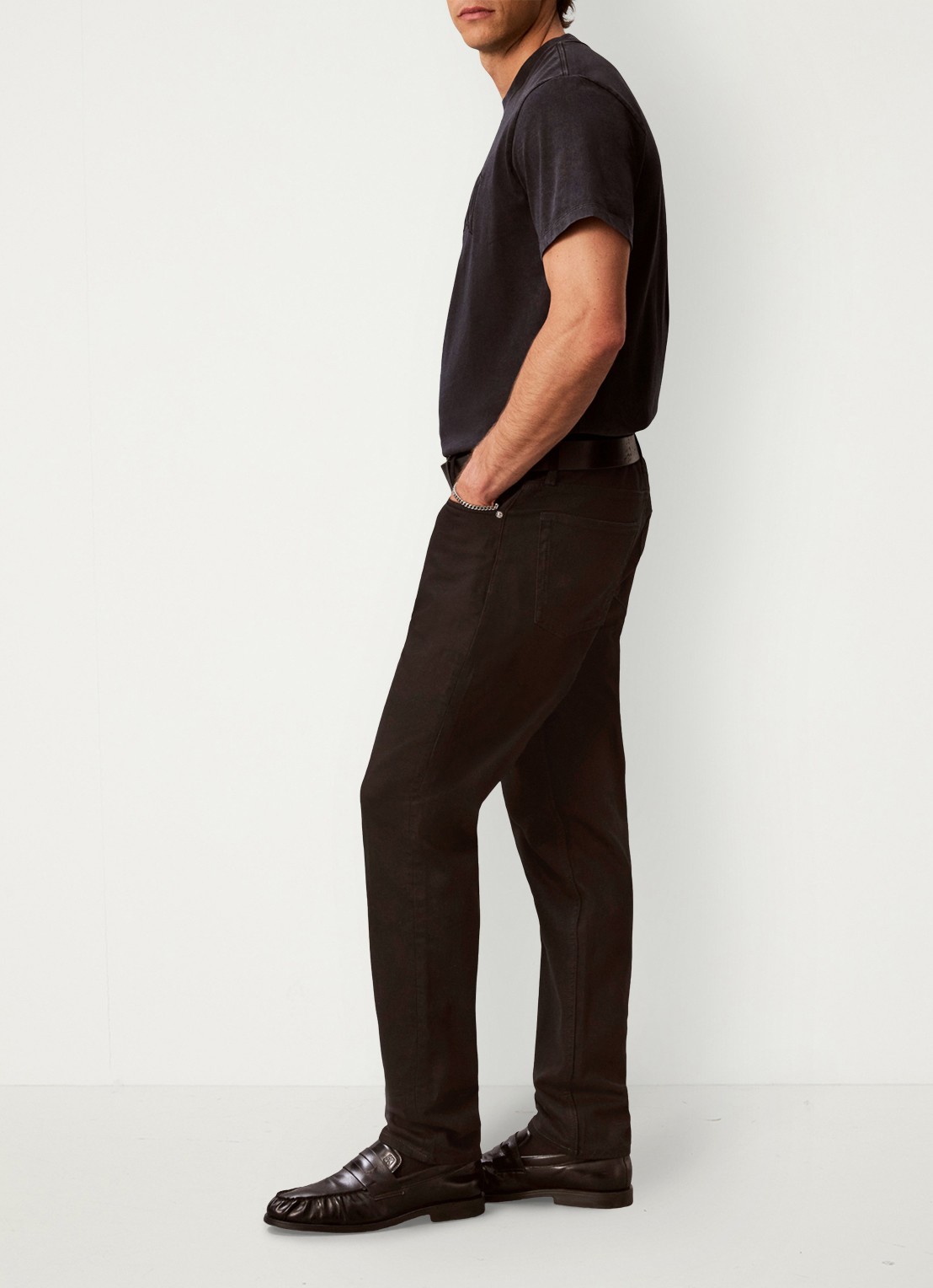 Calvin Klein Tapered fit jeans met steekzakken - detail 3 zwart
