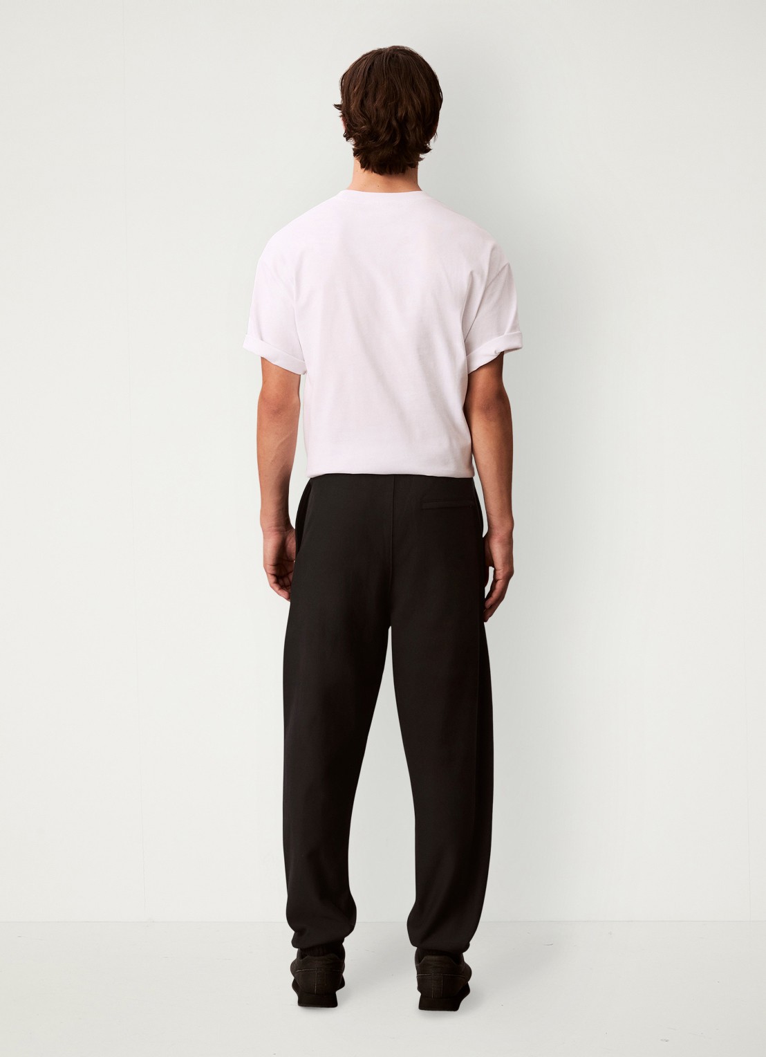 Calvin Klein Tapered fit joggingbroek met logo - achterkant 3 zwart
