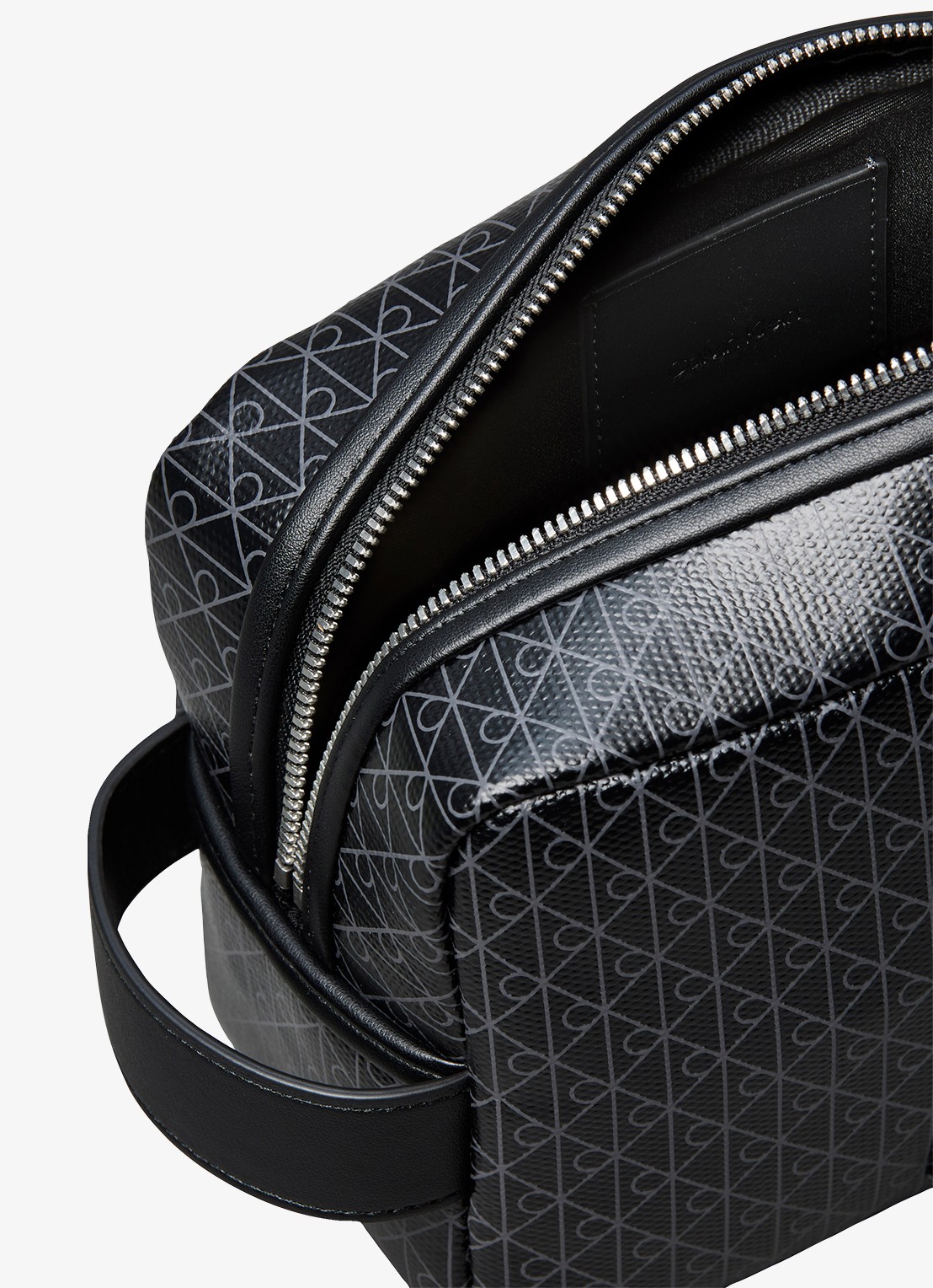 Calvin Klein Toilettas met logoprint  - detail 4 zwart