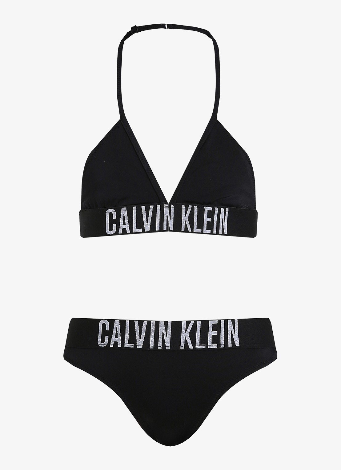 Calvin Klein Triangel bikini set  - voorkant 2 zwart