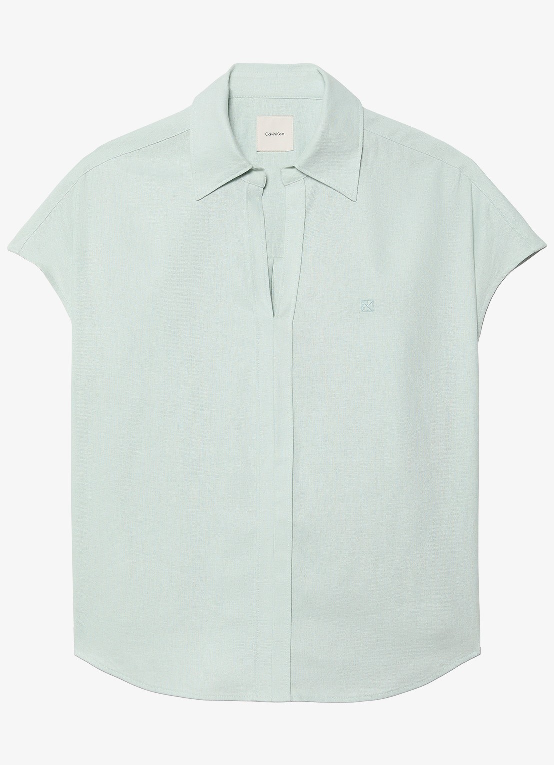 Calvin Klein Tuniek in linnenblend - voorkant mint