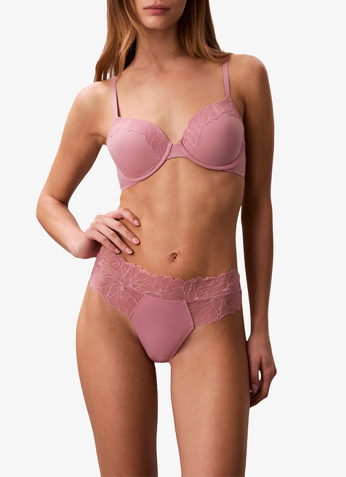 Calvin Klein Voorgevormde bh met kant - detail 3 roze
