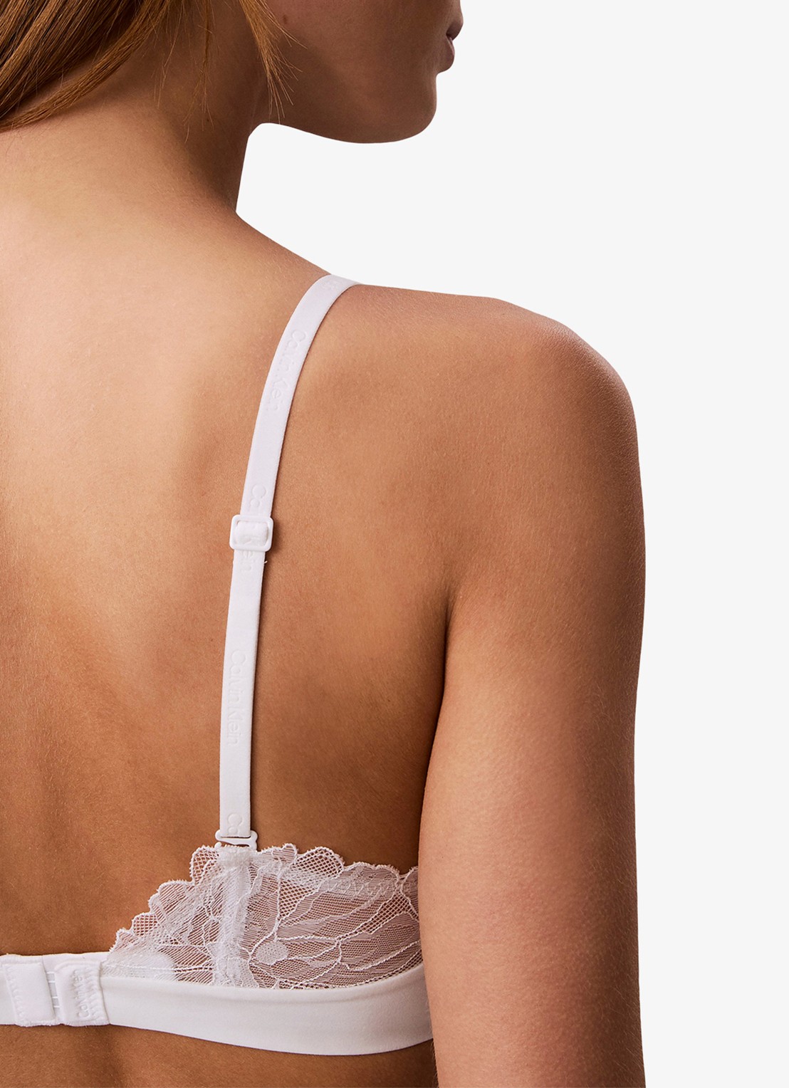 Calvin Klein Voorgevormde bh met kant - detail 5 wit