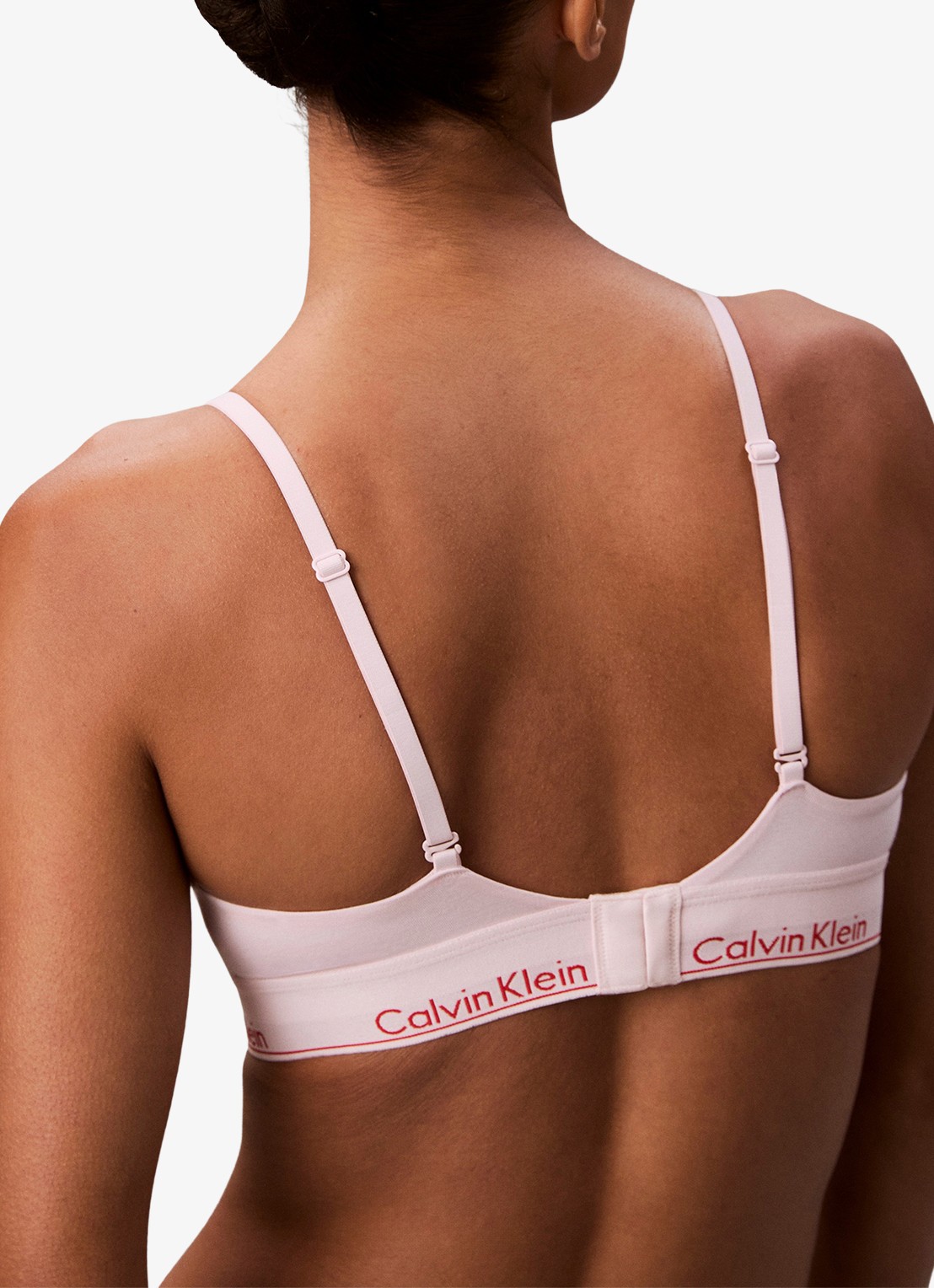 Calvin Klein Voorgevormde bralette met logoband - detail 4 roze