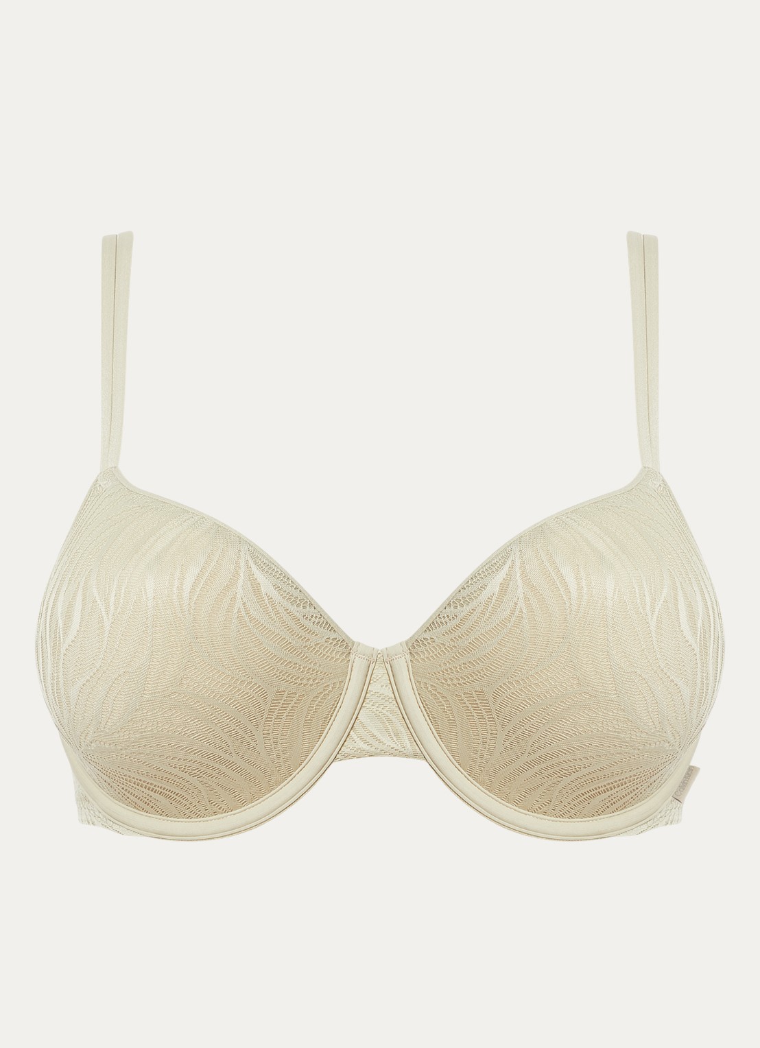Calvin Klein Voorgevormde demi bh met overlay van mesh - voorkant 7 eucalyptus  / groen