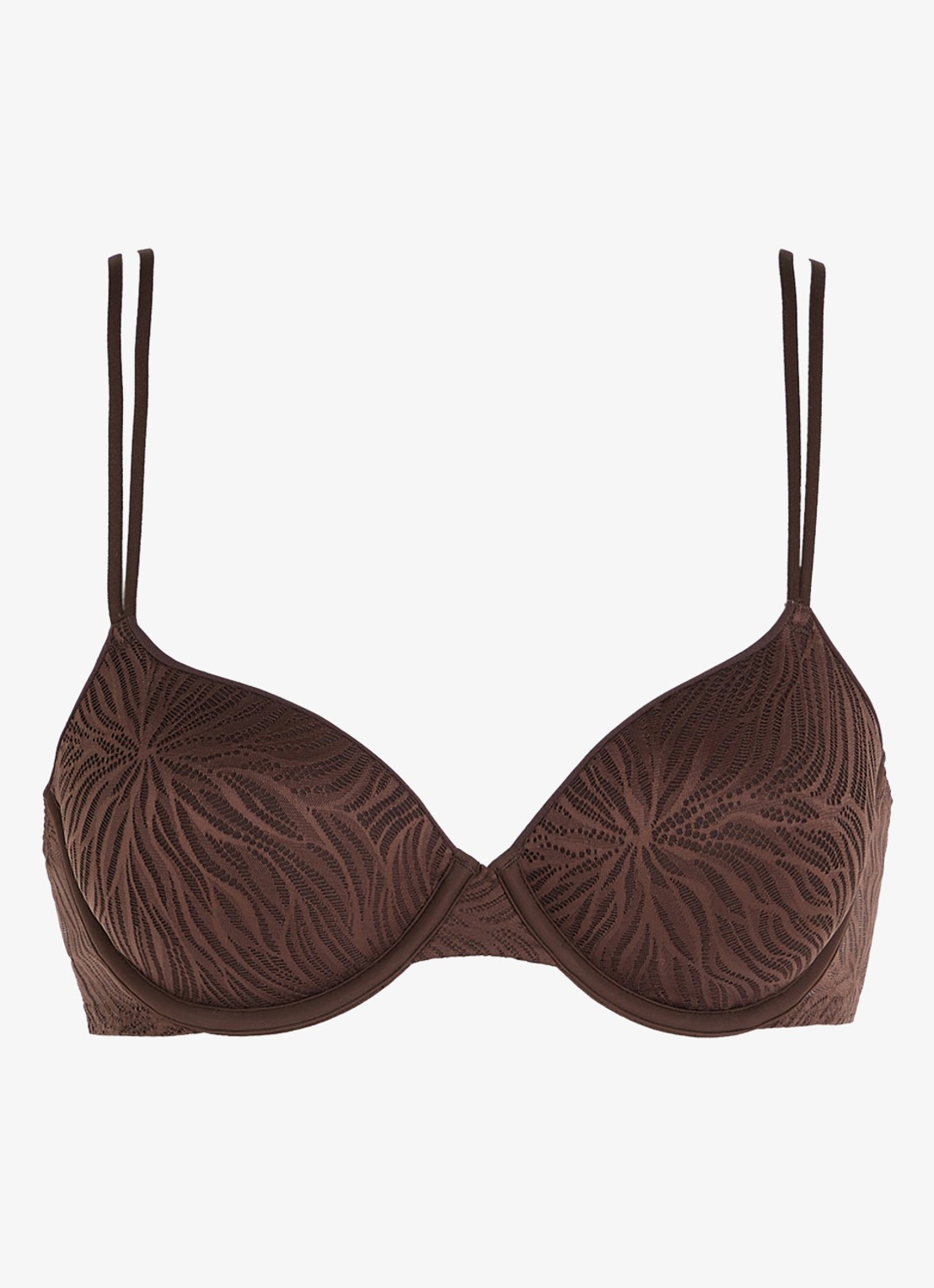 Calvin Klein Voorgevormde demi bh met overlay van mesh - voorkant nymph's thigh / roze