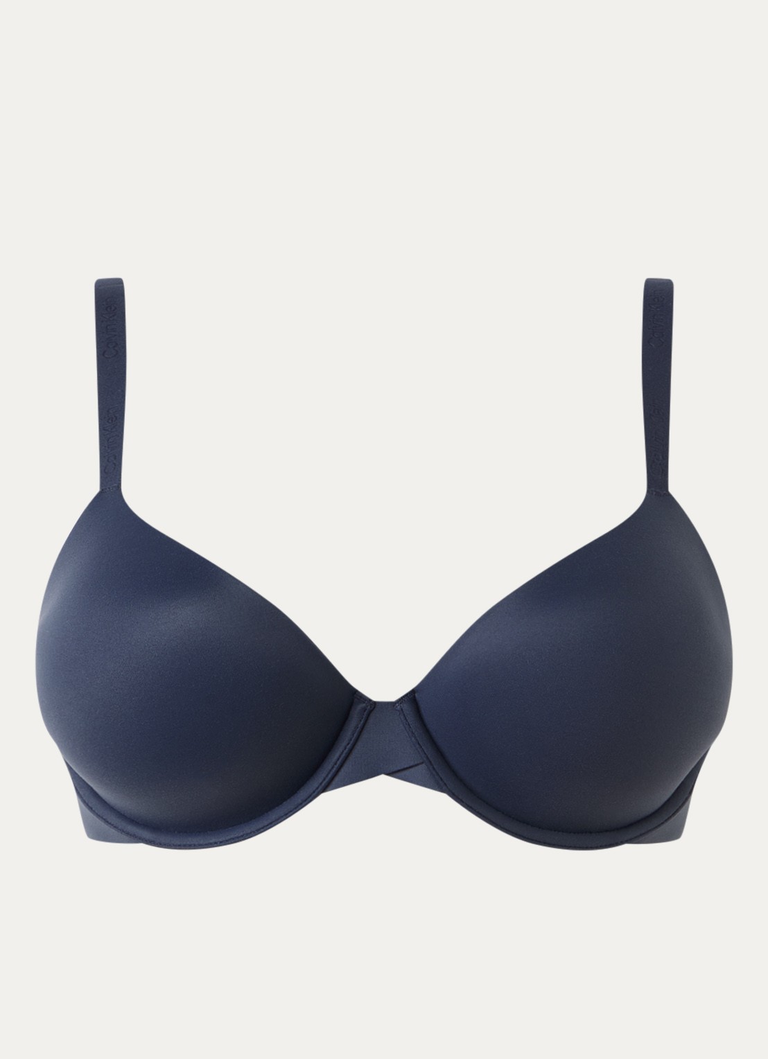 Calvin Klein Voorgevormde effen bh  - voorkant 5 donkerblauw