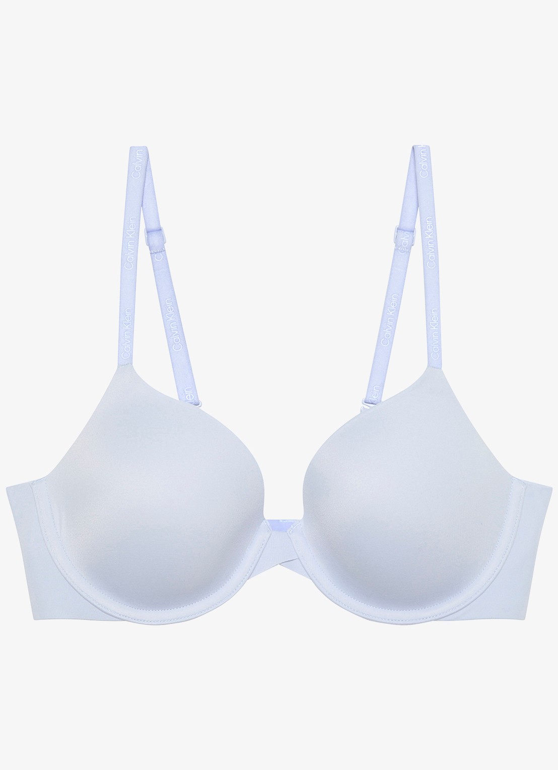 Calvin Klein Voorgevormde effen bh  - voorkant 2 lichtblauw