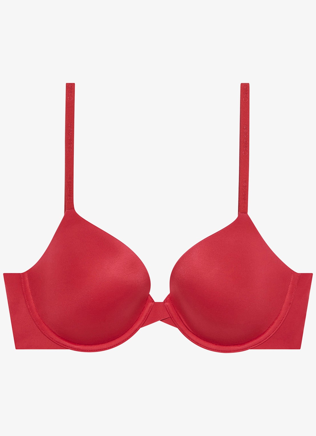 Calvin Klein Voorgevormde effen bh  - voorkant 2 rood