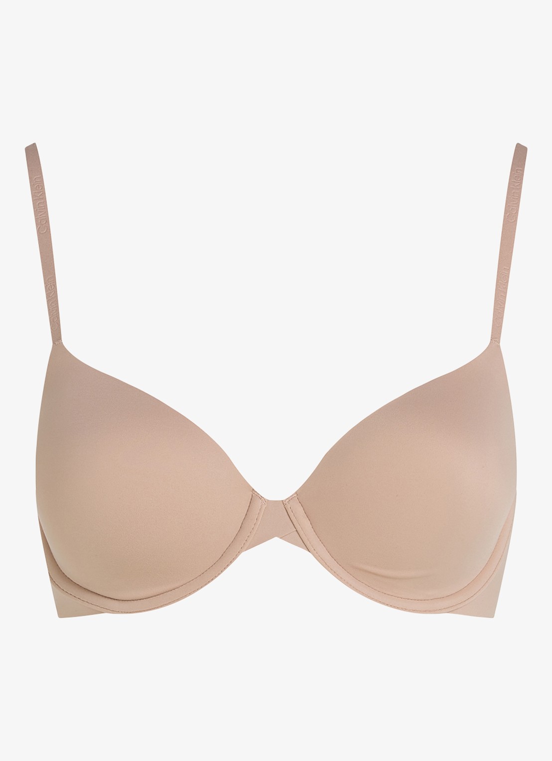 Calvin Klein Voorgevormde effen bh  - voorkant 4 cedar-7ns / beige