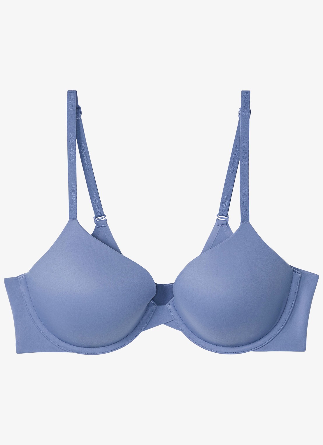 Calvin Klein Voorgevormde effen bh  - voorkant blue tulip-44j / blauw