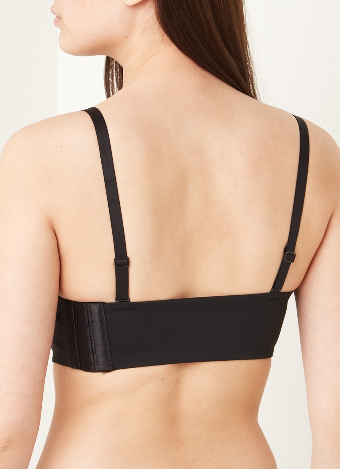 Calvin Klein Voorgevormde strapless bh met beugel en afneembare bandjes - achterkant zwart