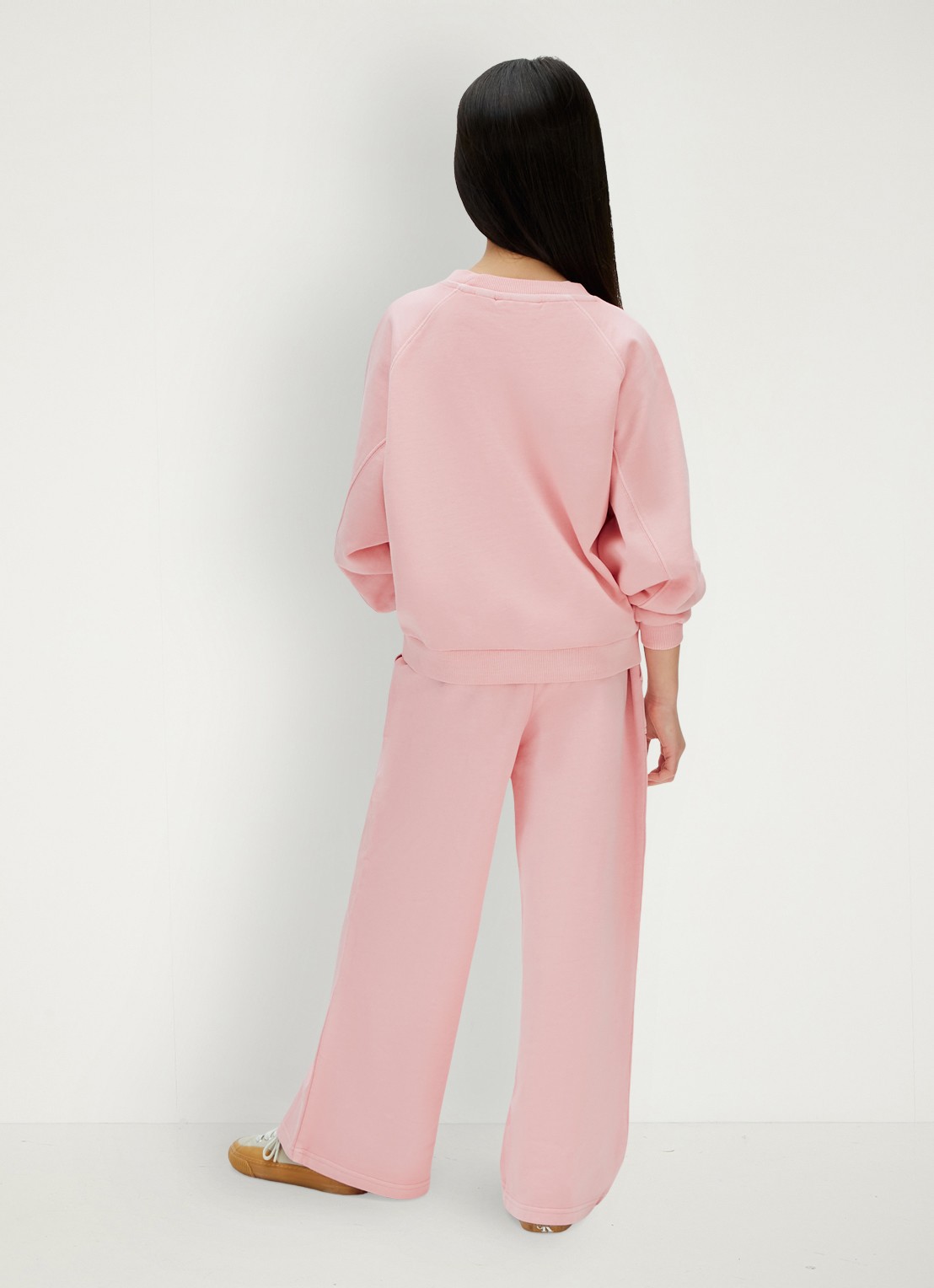 Calvin Klein Wide fit joggingbroek met opstikzakken - achterkant roze