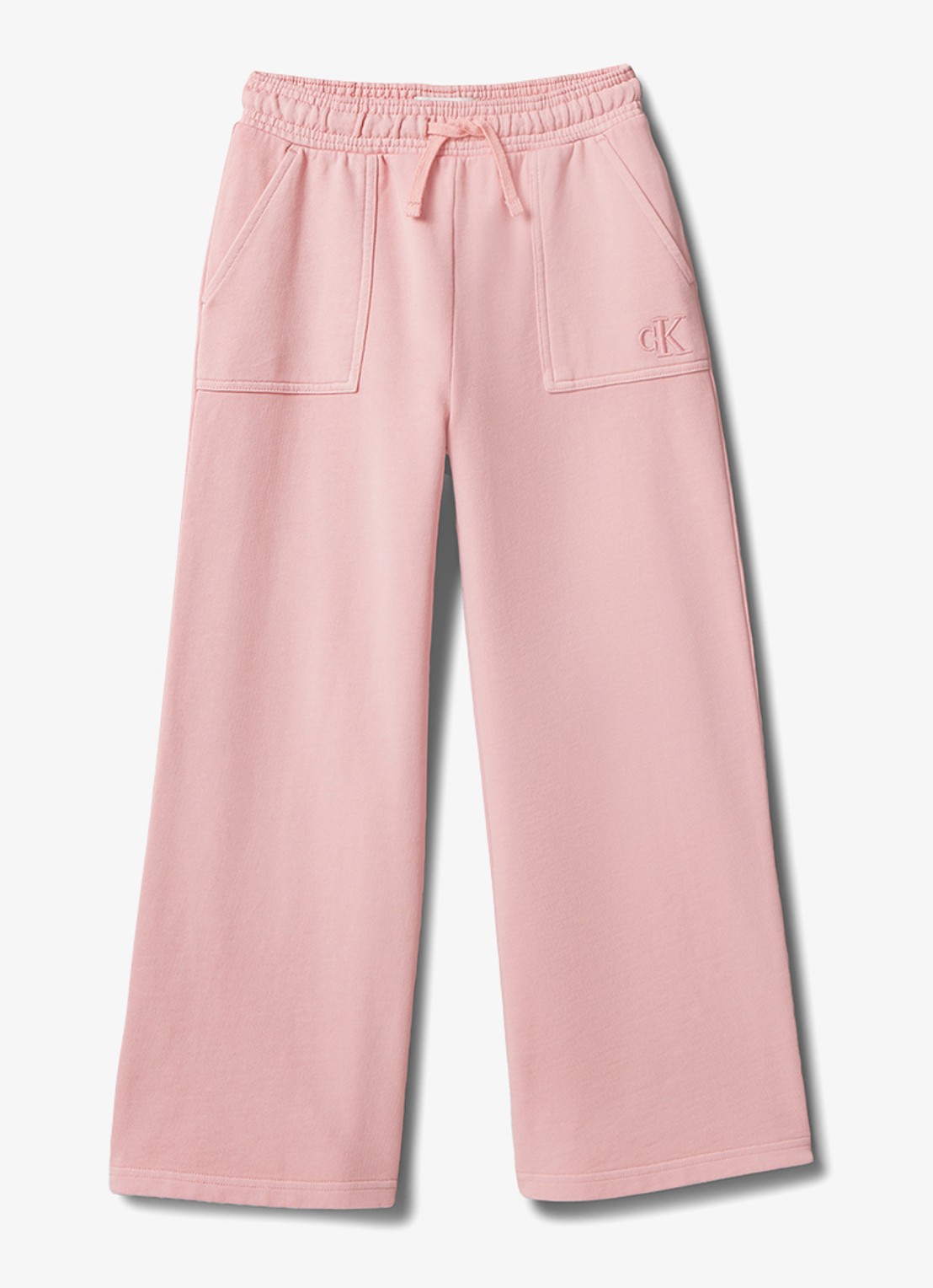 Calvin Klein Wide fit joggingbroek met opstikzakken - voorkant 4 roze