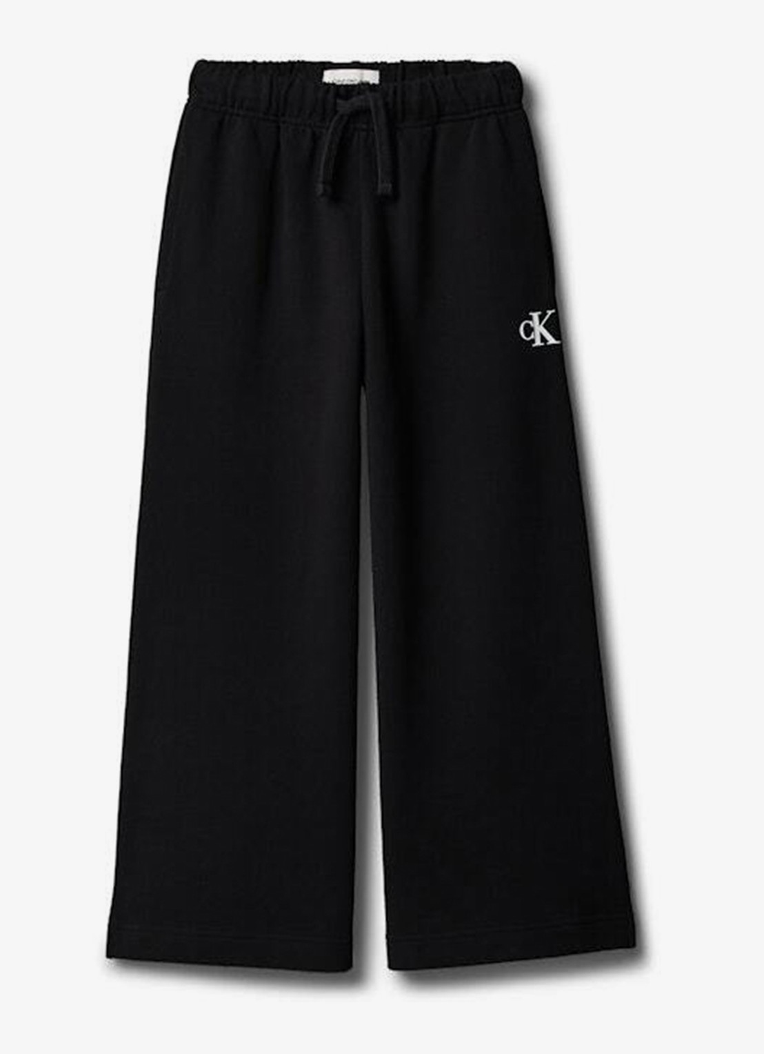 Calvin Klein Wide leg joggingbroek met logoborduring - voorkant 3 pvh black-beh /  zwart