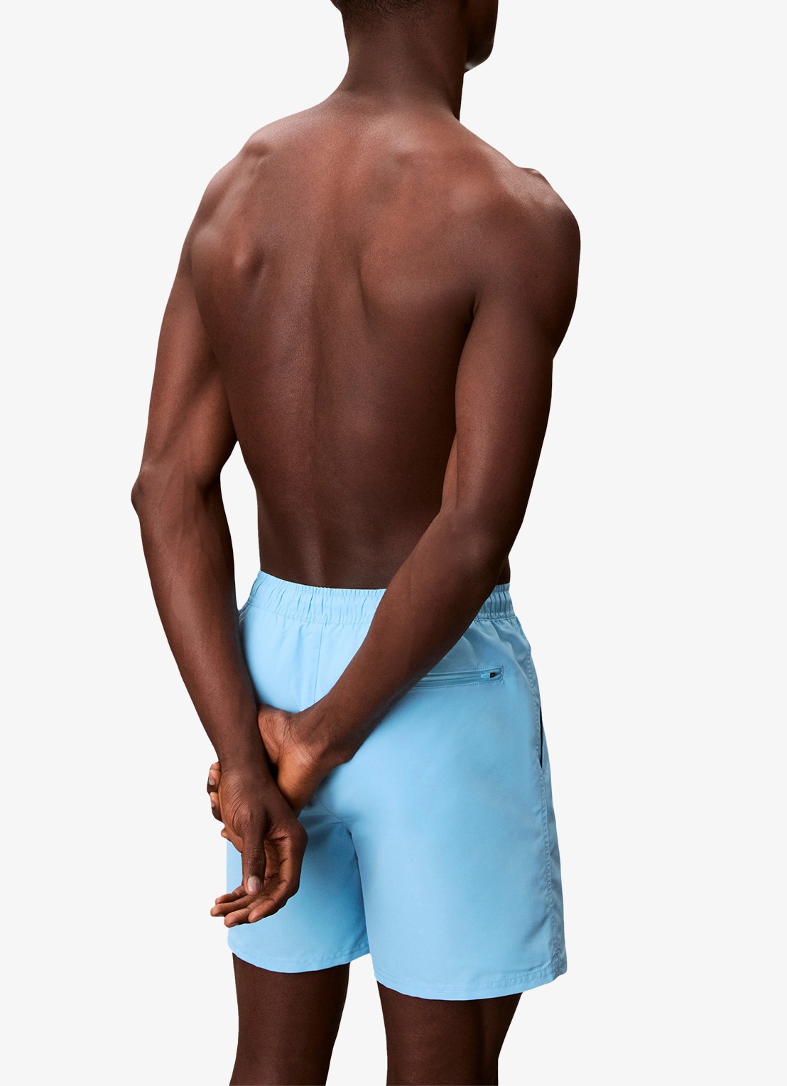 Calvin Klein Zwemshorts met logo en trekkoord - achterkant 5 blauw